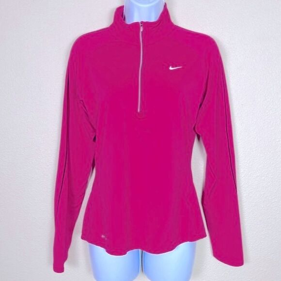 Nike Tops - Nike Dri-Fit half zip long sleeve running exercise mock neck top size small